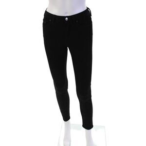 ACNE Studios Womens High Rise Skinny Leg Jeans Climb Stay Black Cotton Size 24